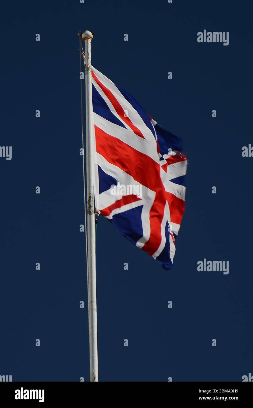 La British Union Flag, comunemente nota come Union Jack Foto Stock
