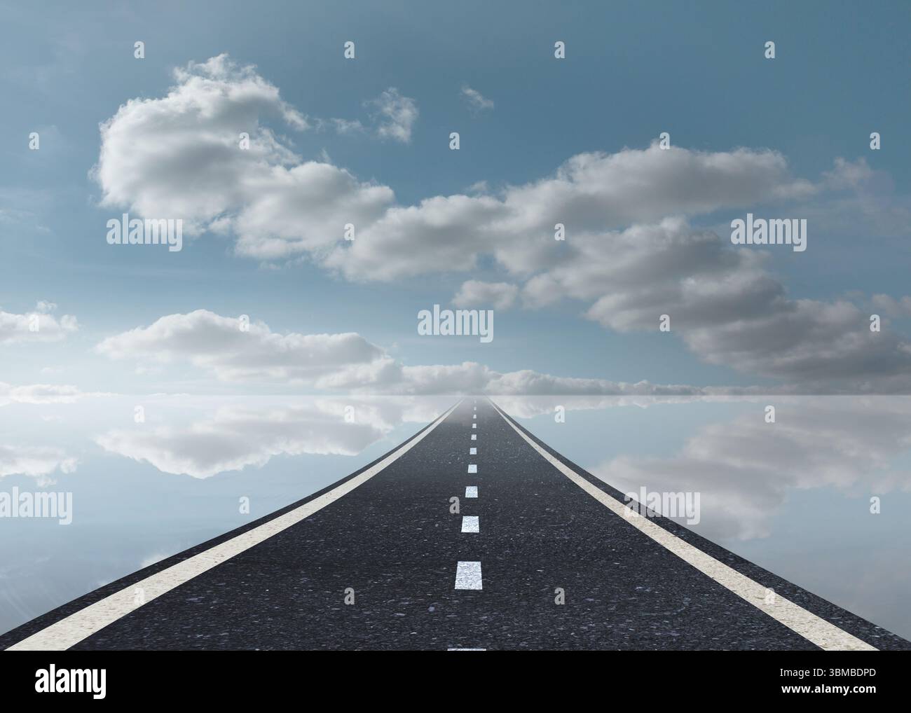 Pacifica acqua e cielo e strada Foto Stock