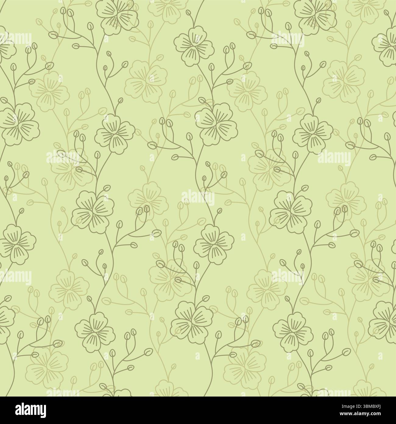 Motivo floreale Deadwood senza cuciture. sfondo grafico fiori selvatici, fiori secchi Illustrazione Vettoriale