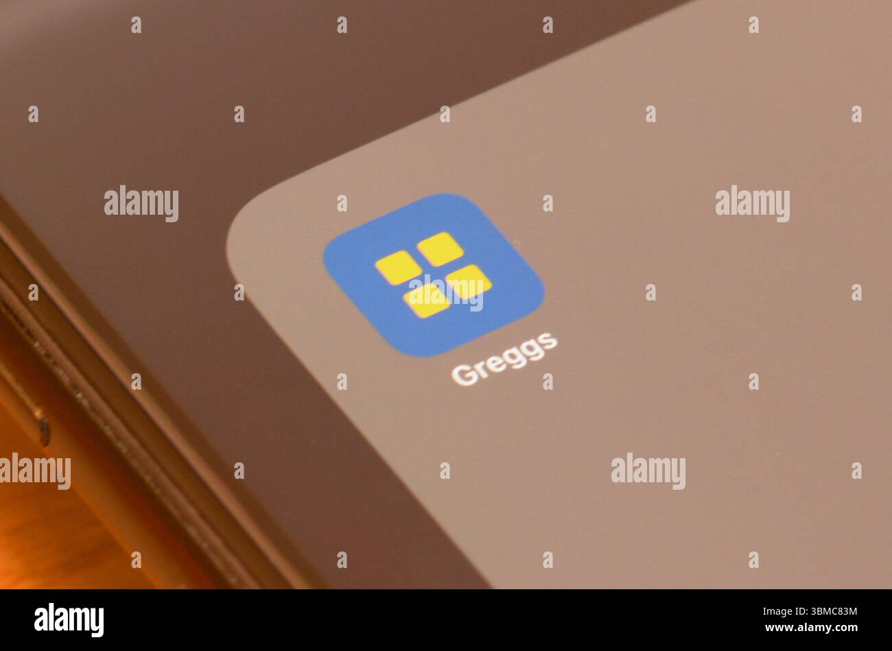 App Greggs Bakery sullo schermo dello smartphone Foto Stock