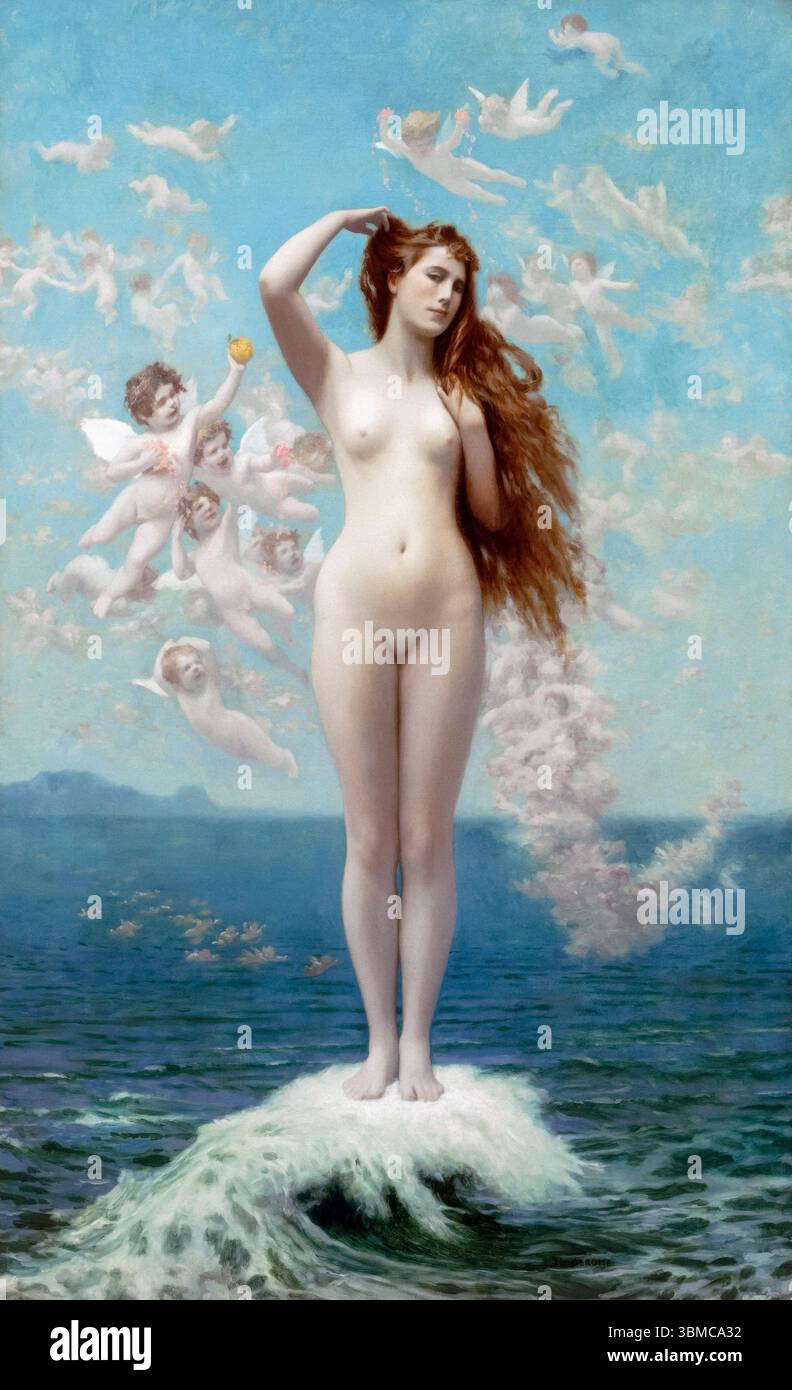 Jean Leon Gerome, la nascita di Venere, o, Venere Rising, (, la Stella,), pittura ad olio su tela, 1890 Foto Stock