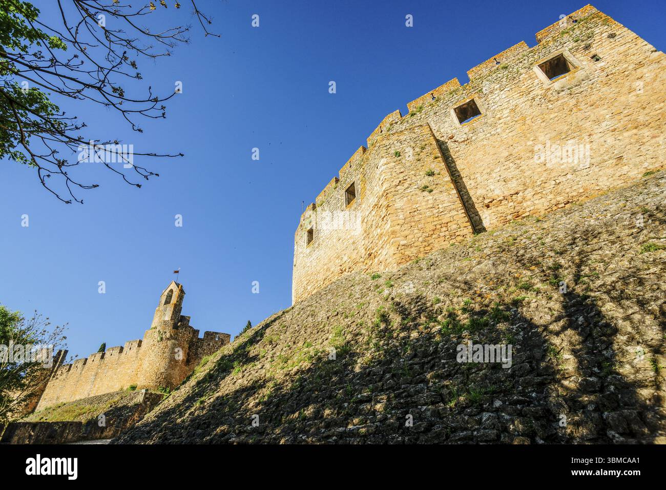 Castello Templare di Tomar, anno 1162, monumento nazionale, Tomar, distretto di Santarem, medio Tejo, regione Centro, Portogallo, Europa Foto Stock