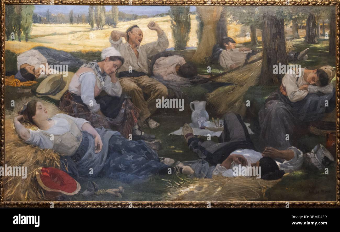 Ignacio Diaz Olano, la siesta, 1915, olio su tela, Alava fine Arts Museum, Vitoria, Paesi Baschi, Spagna, Europa Foto Stock