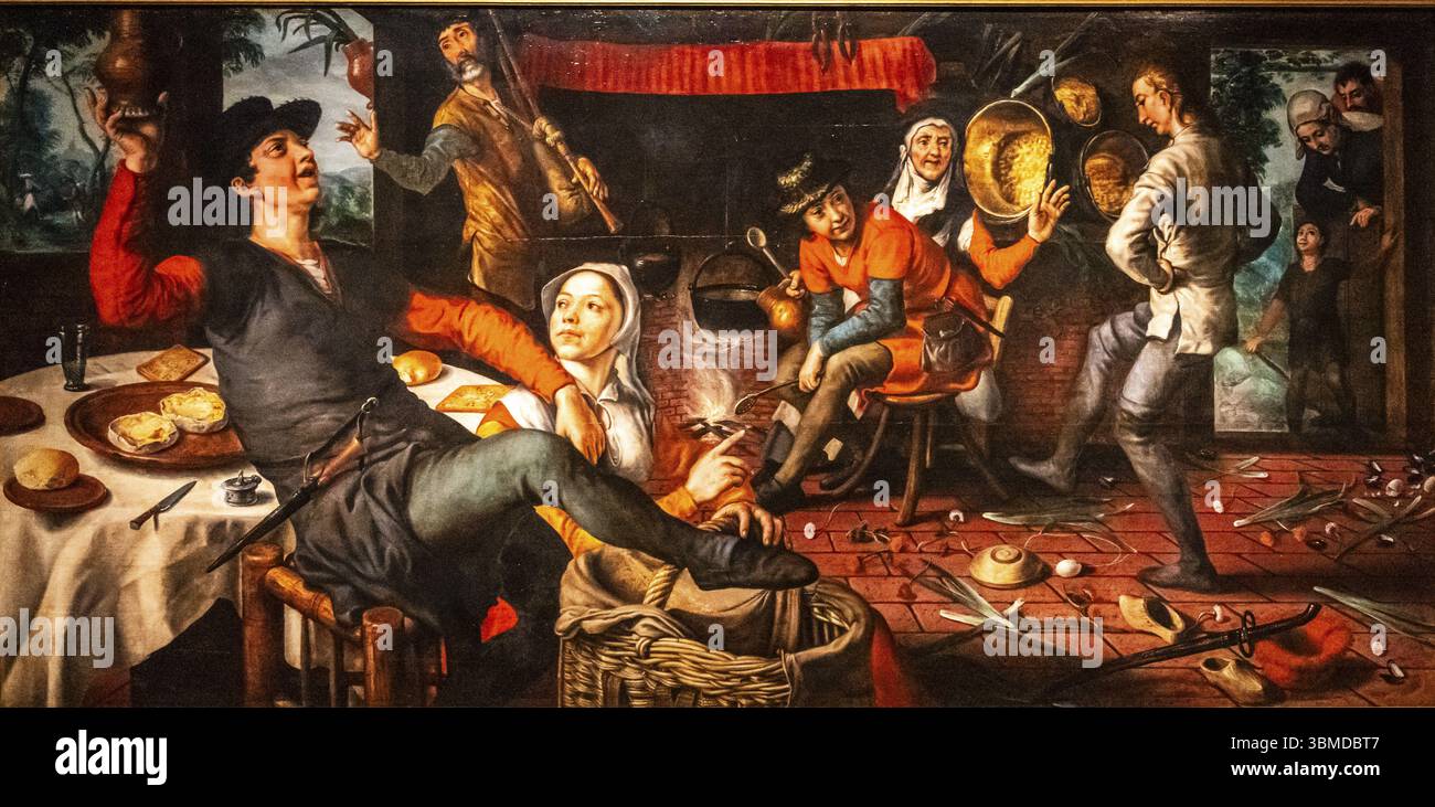 The Egg Dance, Piter Aertsen, Anversa, 1552, olio su tavola, Amsterdam, Paesi Bassi Foto Stock
