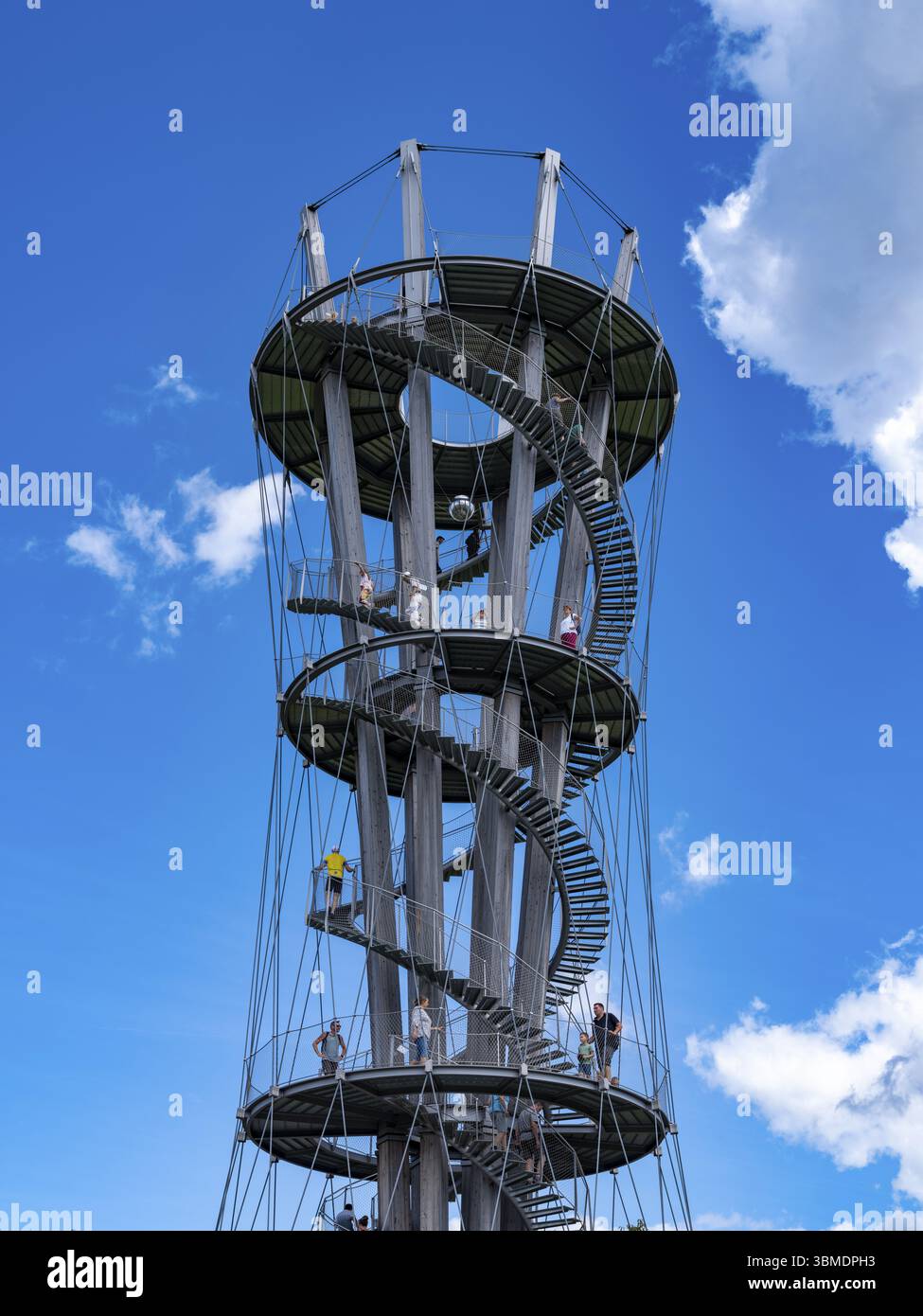 Schoenbuch Tower sulla Stellberg nel parco naturale Schoenbuch a sud di Stoccarda, Herrenberg, Baden-Wuerttemberg, Germania, Europa Foto Stock