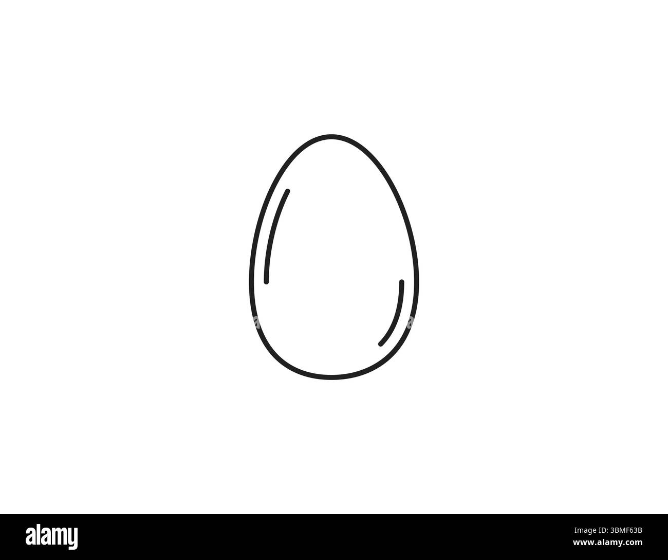 Uovo, icona del cibo. Illustrazione vettoriale. Illustrazione Vettoriale