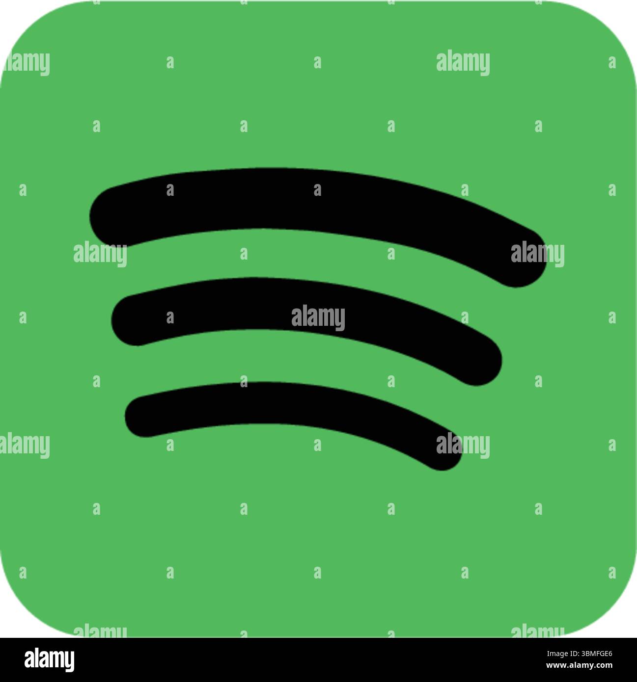 Icona del logo verde Spotify - simbolo del marchio streaming musicale Illustrazione Vettoriale