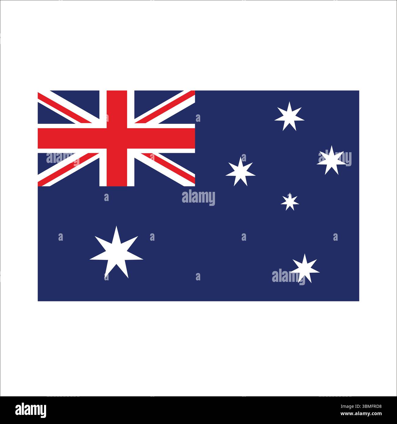 Bandiera australiana che sventola nel vento: Simbolo di orgoglio e identità nazionale Illustrazione Vettoriale