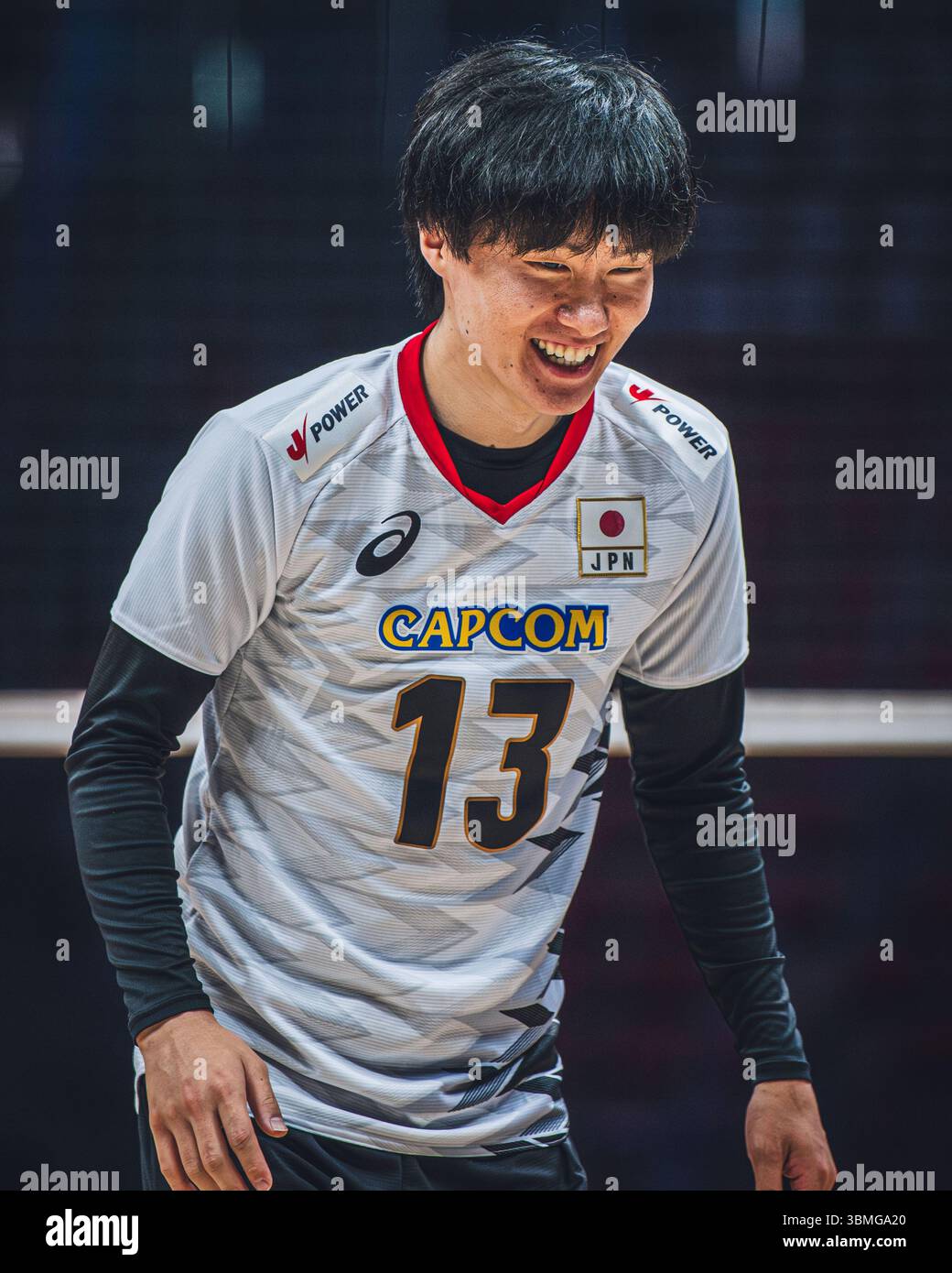 Giappone vs Canada durante la partita maschile FIVB Volleyball Nations League 2024 del 27 giugno a Łódź, Polonia. Foto Stock