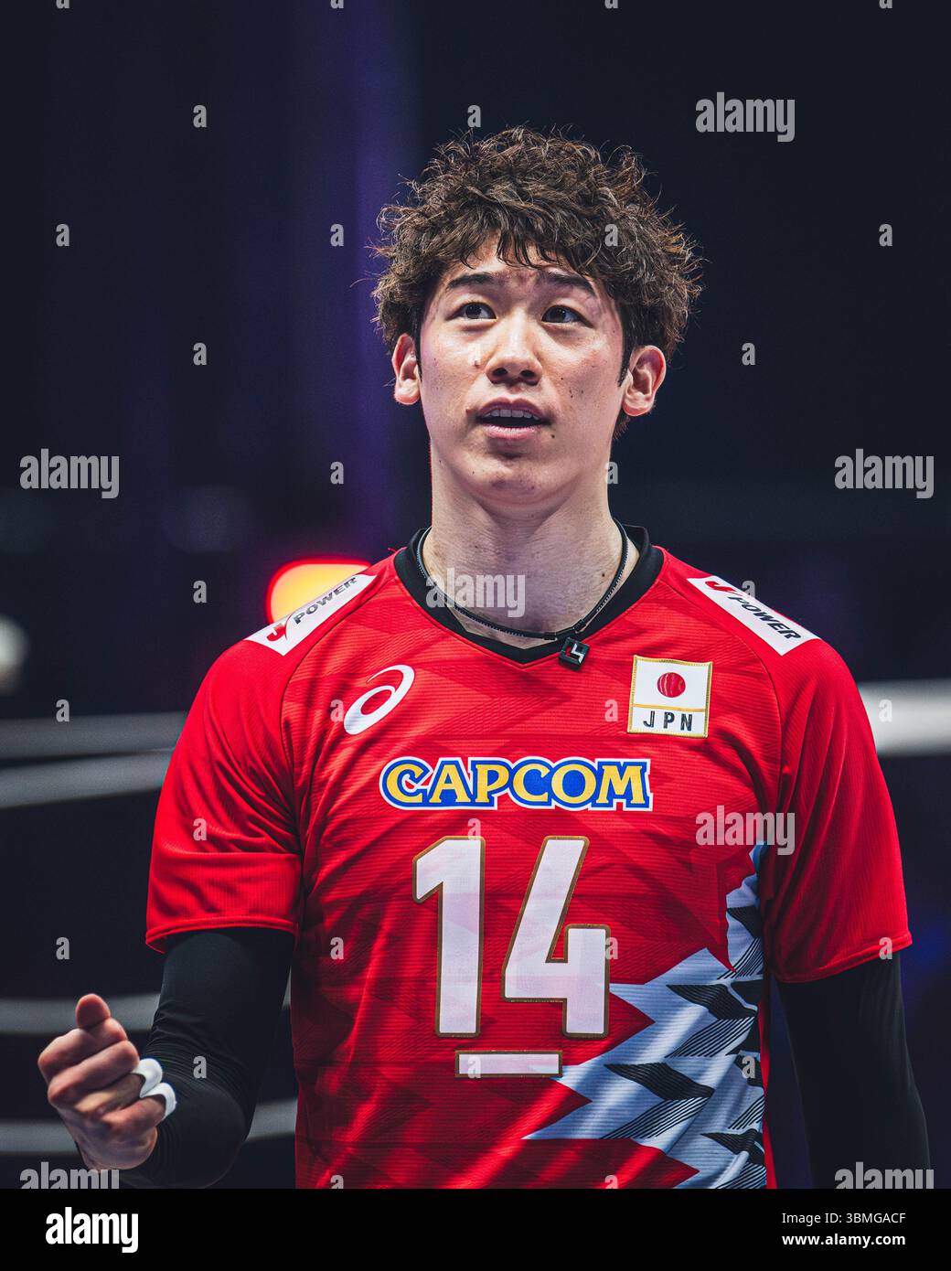 Giappone vs Canada durante la partita maschile FIVB Volleyball Nations League 2024 del 27 giugno a Łódź, Polonia. Foto Stock