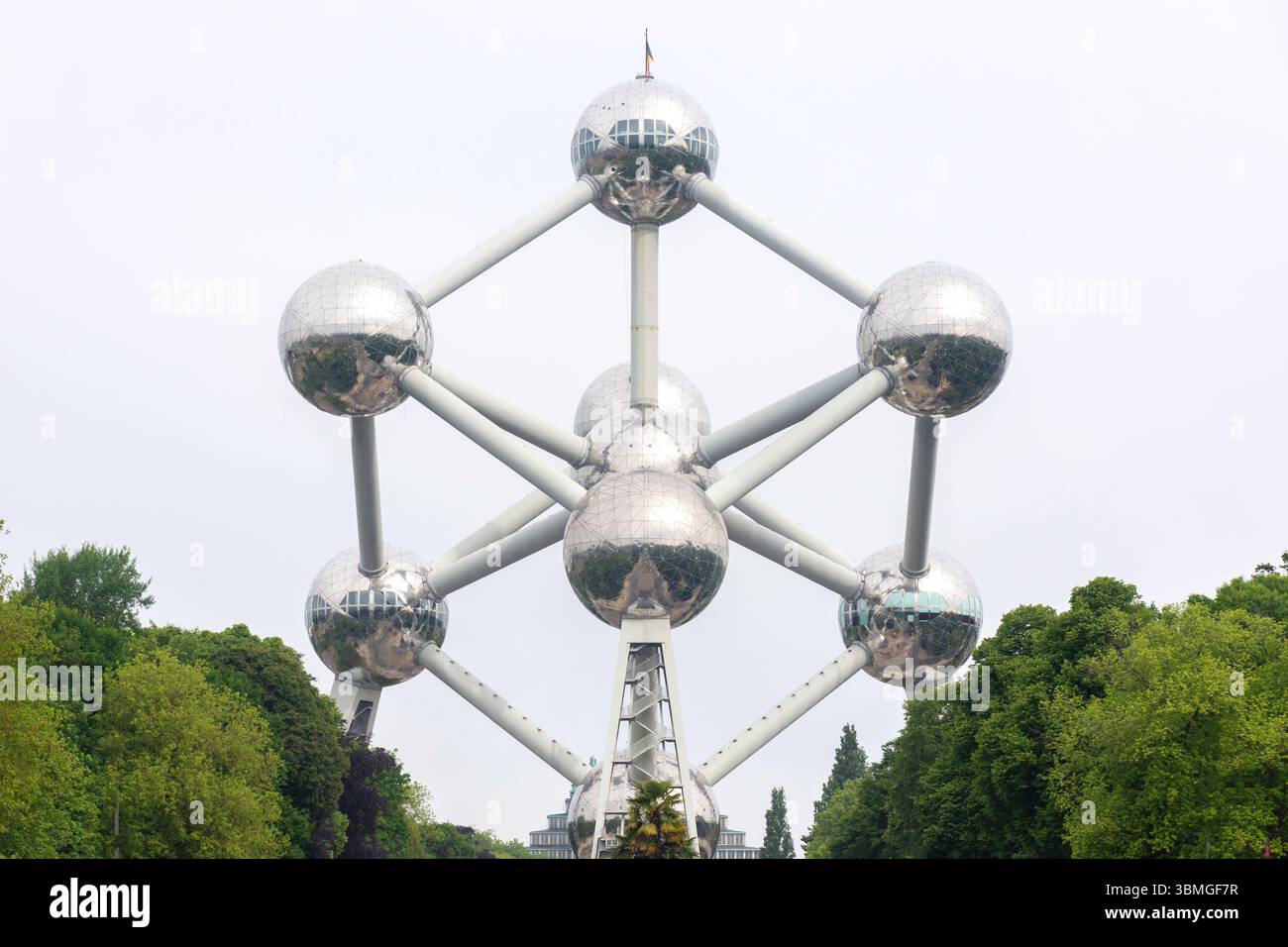 L'Atomium di Heysel Park, Heysel, città di Bruxelles (Bruxelles), regione Bruxelles-capitale, Regno del Belgio Foto Stock
