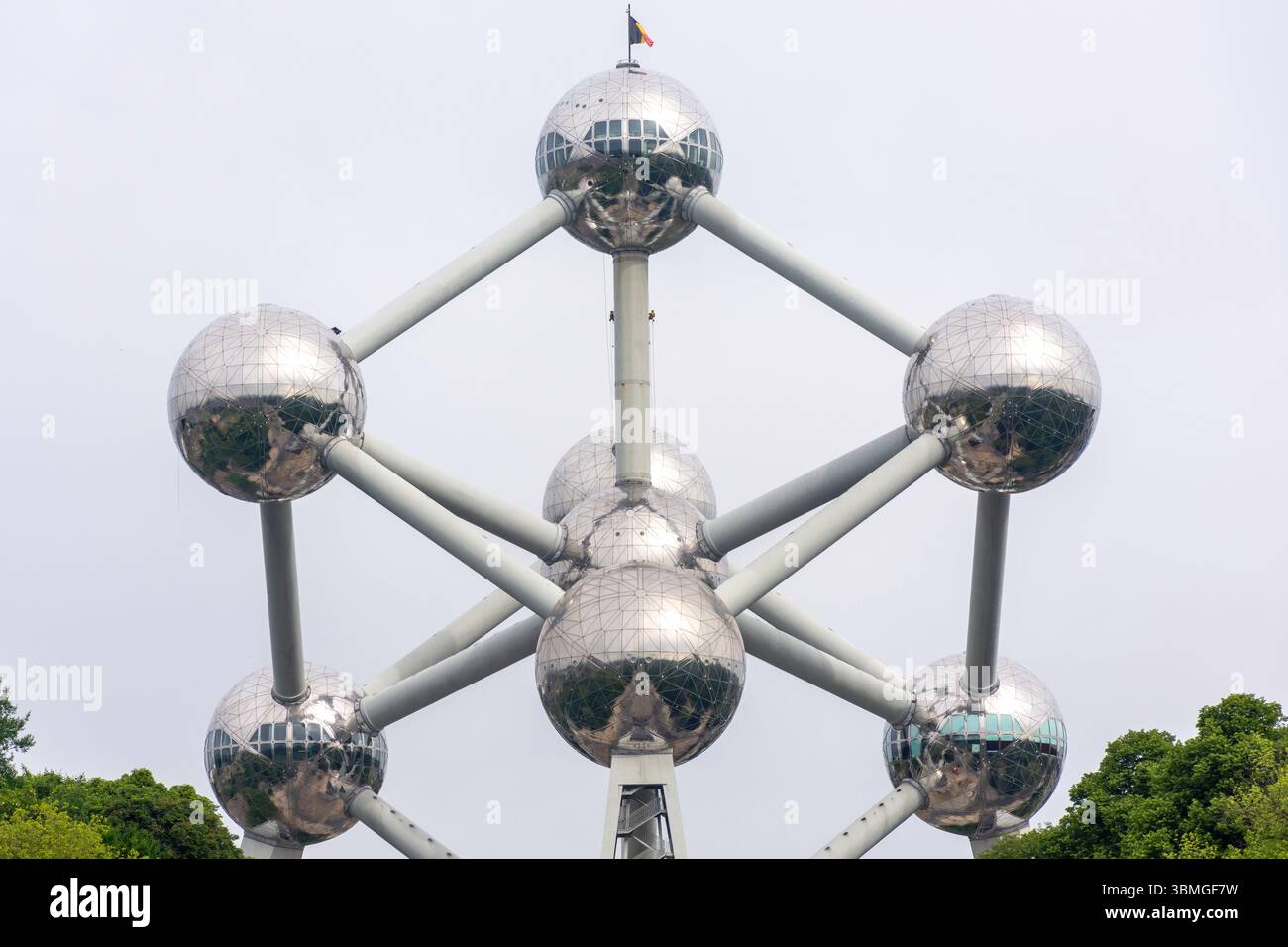 L'Atomium di Heysel Park, Heysel, città di Bruxelles (Bruxelles), regione Bruxelles-capitale, Regno del Belgio Foto Stock