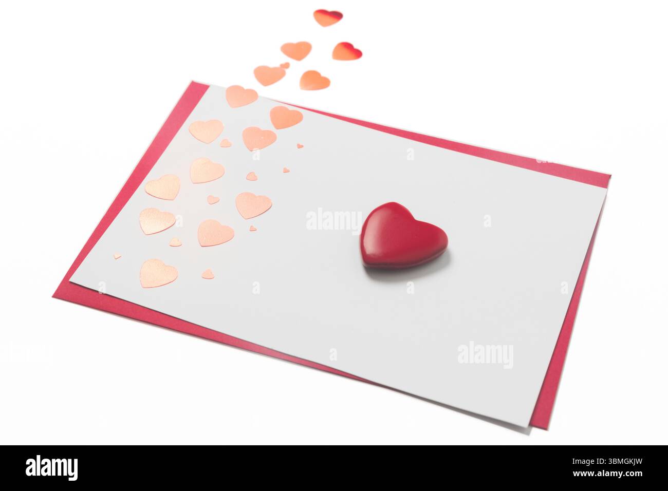 Busta su sfondo bianco Foto Stock