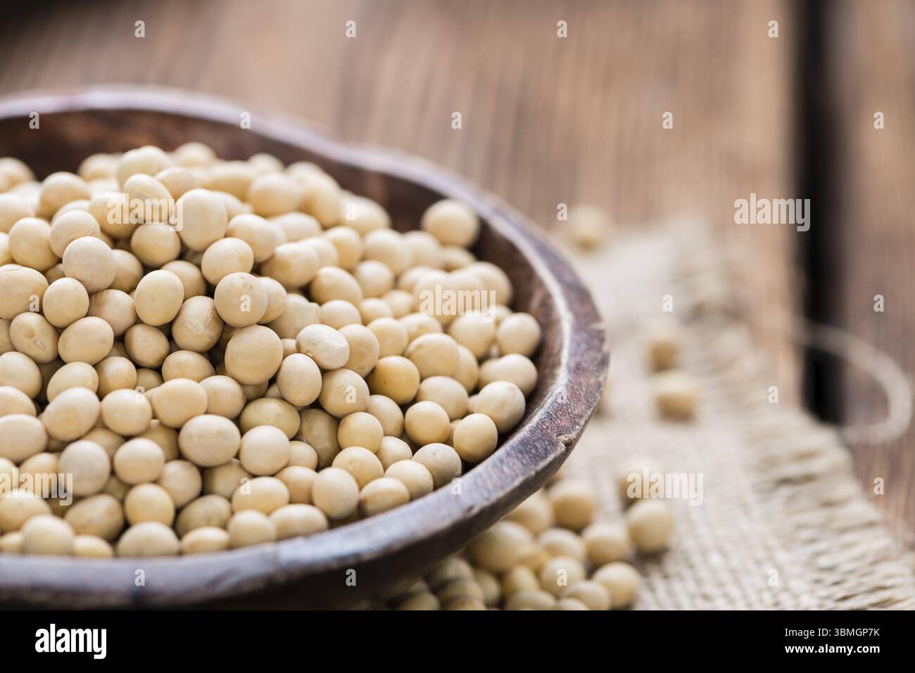 Porzione di fagioli di soia (dettagliate di close-up shot) Foto Stock