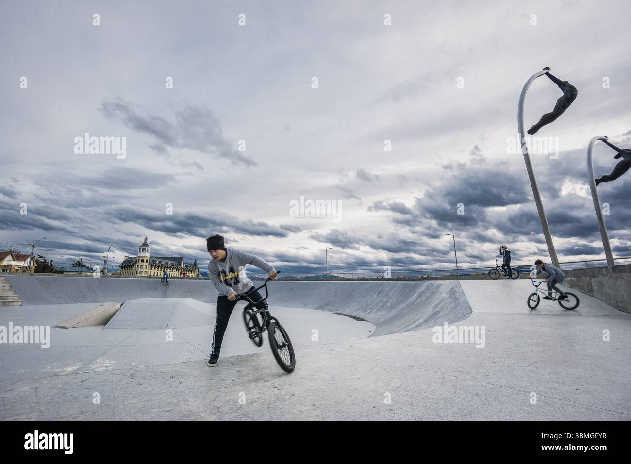 Parco pubblico, Puerto Natales, regione di Magallanes, Antartide cilena, Patagonia, Repubblica del Cile, Sud America Foto Stock