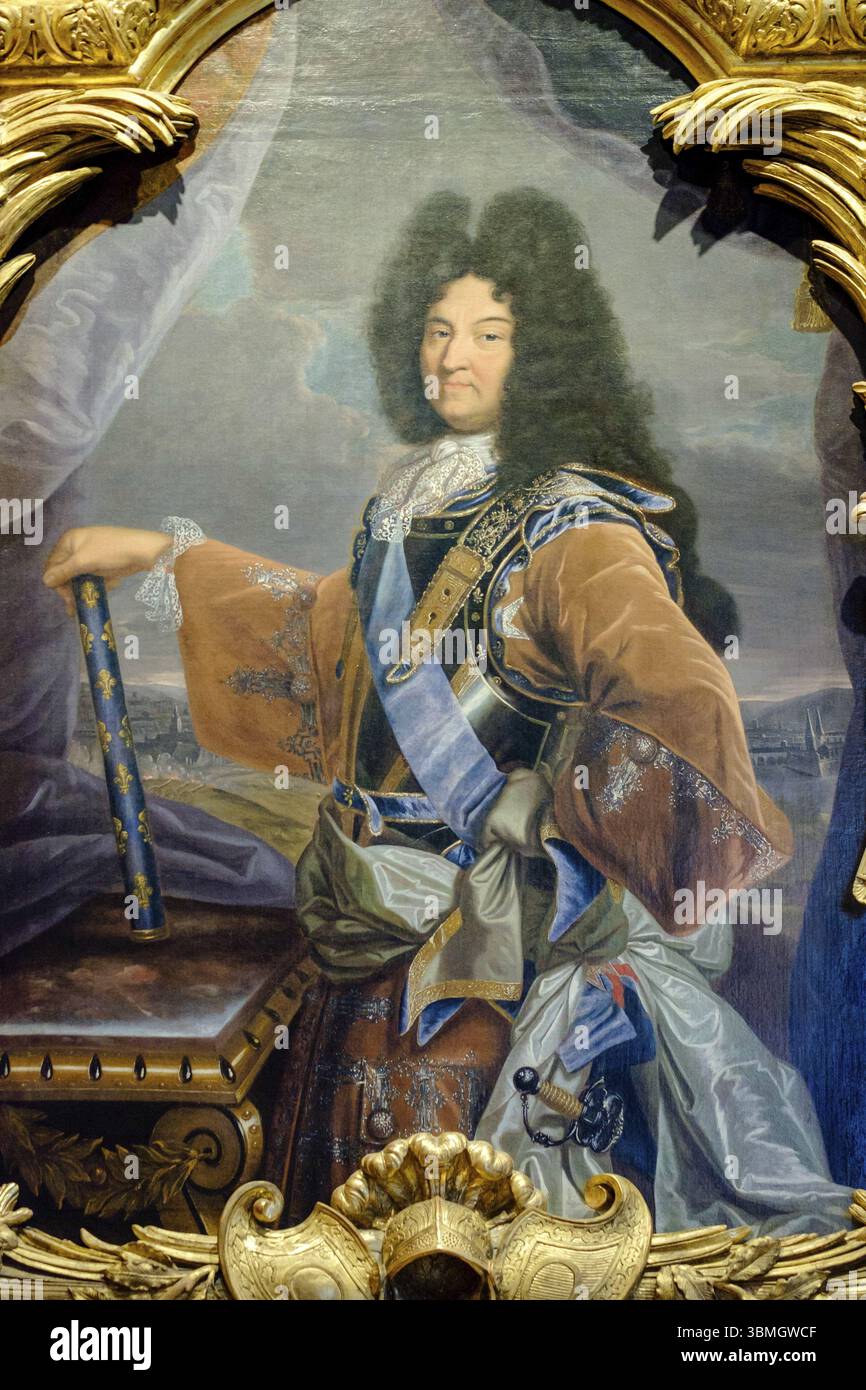 Luigi XIV, Hyacinthe Rigaud, Chateau de Chenonceau, XVI secolo, Chenonceaux, dipartimento di Indre e Loira, Francia, Europa occidentale, Europa Foto Stock