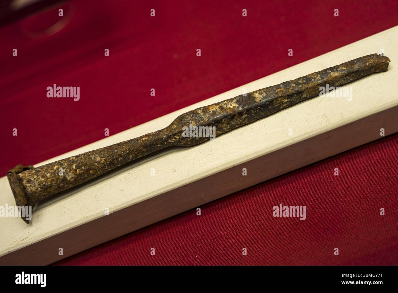 Pilum Tip, cultura iberica, Museo Archeologico. Ubeda, provincia di Jaen, Andalusia, Spagna, Europa Foto Stock