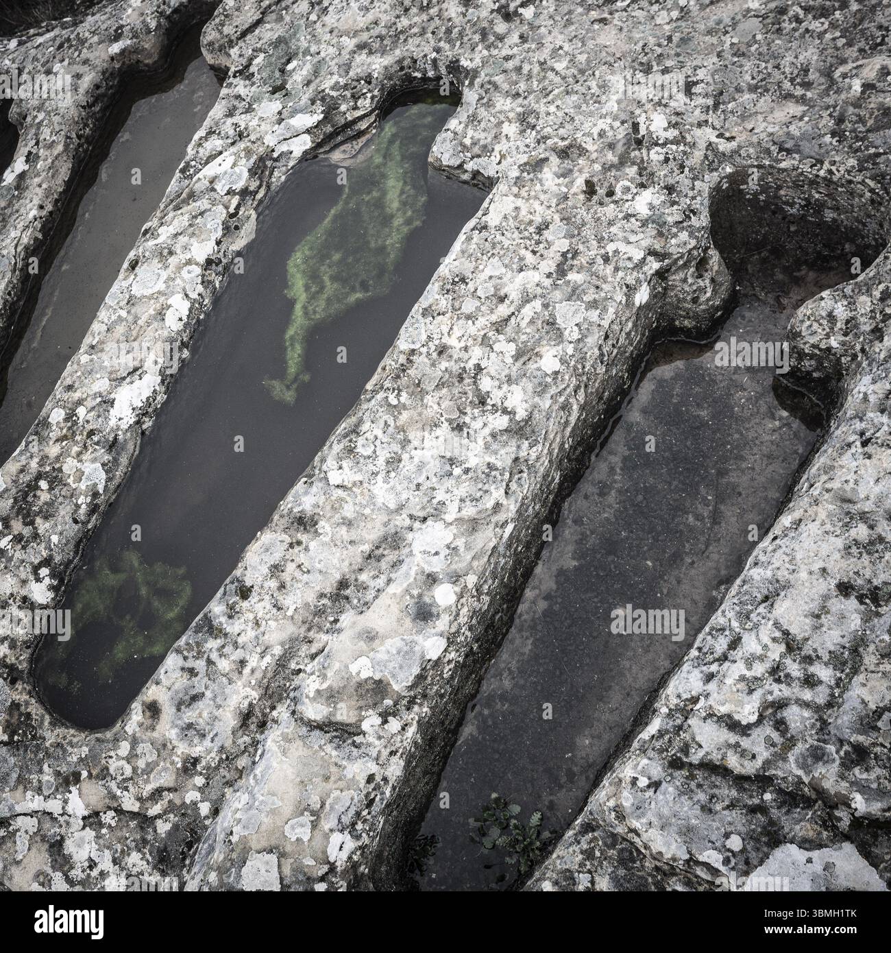 Necropoli di Santiuste a Corvio, Palencia, Comunità autonoma di Castiglia e León, Spagna, Europa Foto Stock
