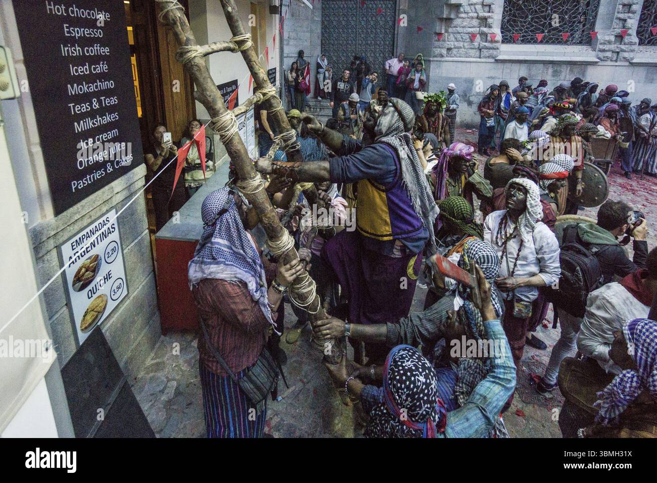 Es Firo, Mori e cristiani celebrazione della vittoria sui corsari barbareschi dell'11 maggio 1561, Soller, Maiorca, Isole Baleari, Spagna, Europa Foto Stock