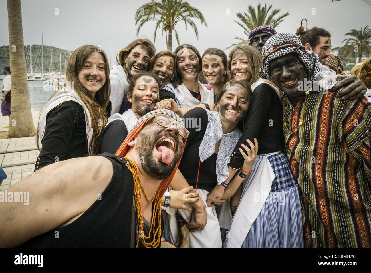 Es Firo, Mori e cristiani celebrazione della vittoria sui corsari barbareschi dell'11 maggio 1561, Soller, Maiorca, Isole Baleari, Spagna, Europa Foto Stock