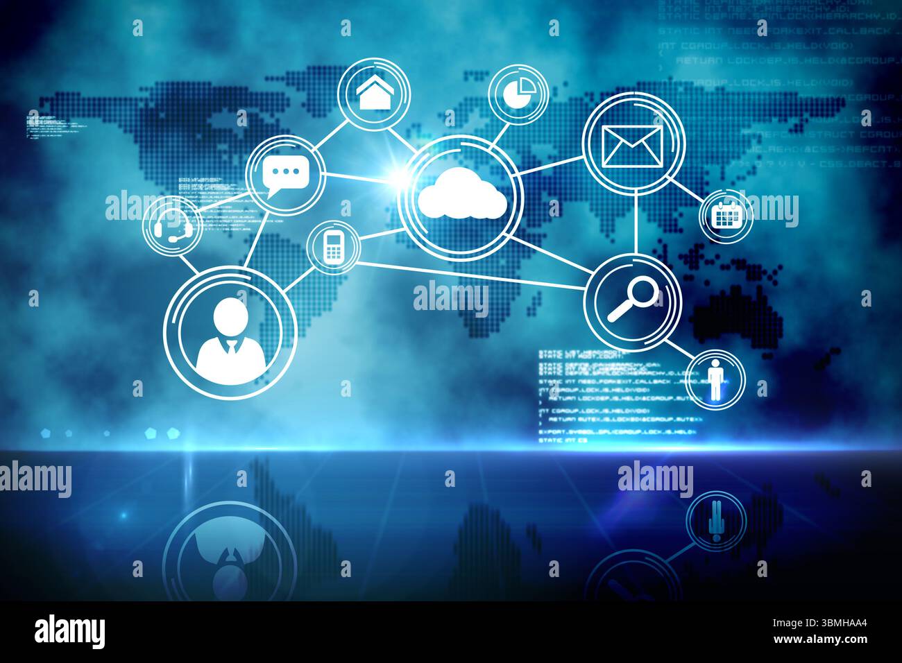 La tecnologia avveniristica interfaccia Foto Stock