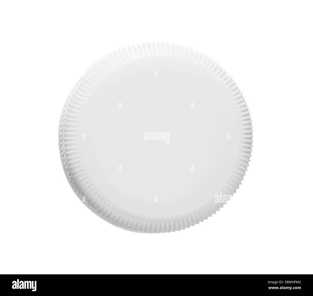 Un tappo per bottiglia d'acqua isolato su bianco Foto Stock