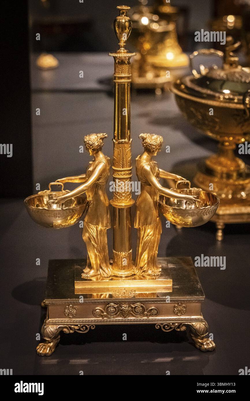 Cloches (copertine), Silver Gilt, Parigi XIX secolo, Amsterdam, Paesi Bassi Foto Stock