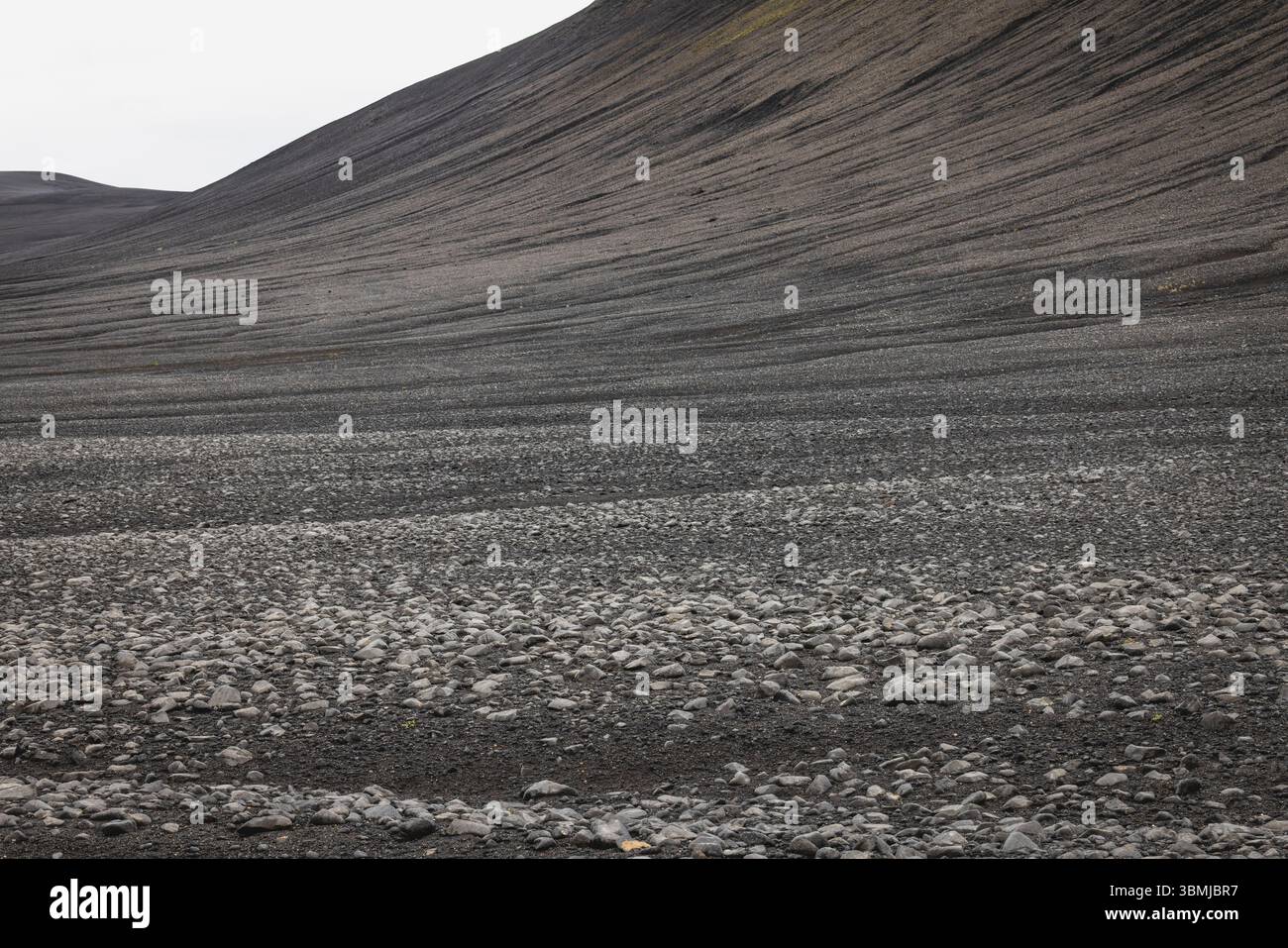 Vista aerea dell'acqua e delle montagne di Landmannalaugar Foto Stock