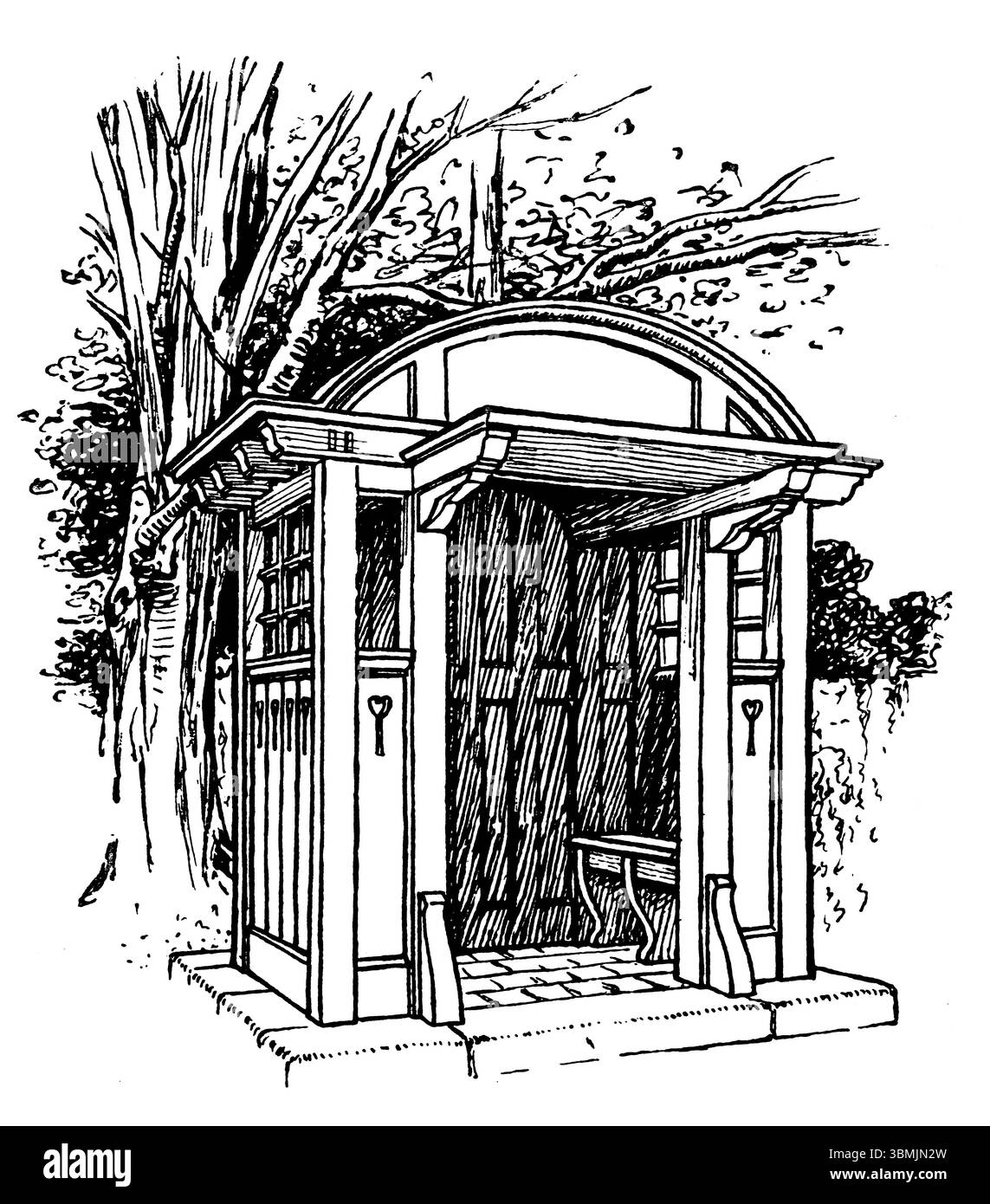 Ill2236 Design per una piccola casa estiva con giardino edoardiano di C J White da Studio Magazine 1903 Foto Stock