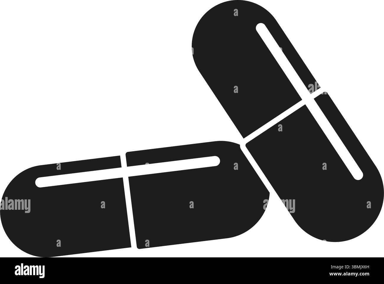 Icona della pillola in stile piatto. Illustrazione del vettore del farmaco su sfondo isolato. Farmacia medica firma concetto di business. Illustrazione Vettoriale