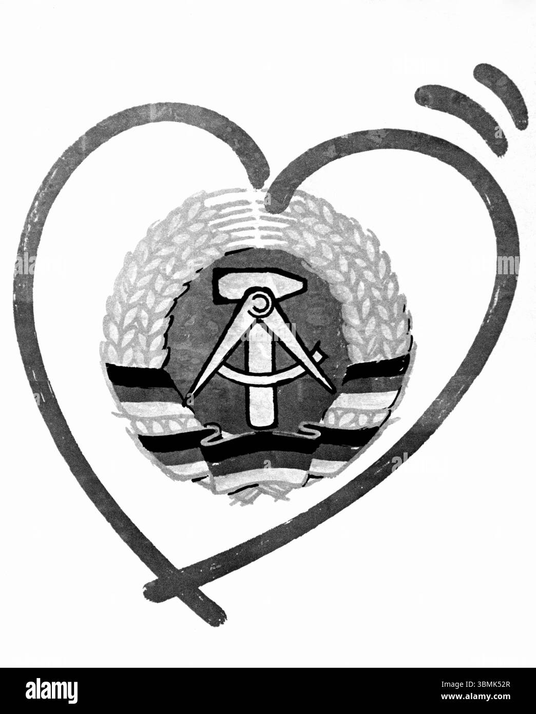 Stemma, bandiera, inno nazionale, politica, Germania 1949-1990 RDT Foto Stock