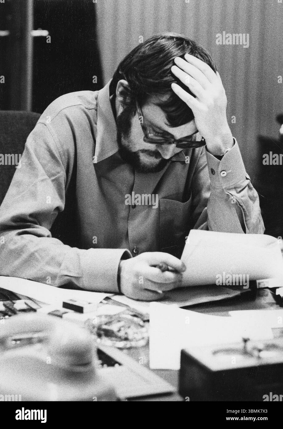 Wolf Euba, regista, in uno studio televisivo di Bayerischer Rundfunk. [traduzione automatizzata] Foto Stock