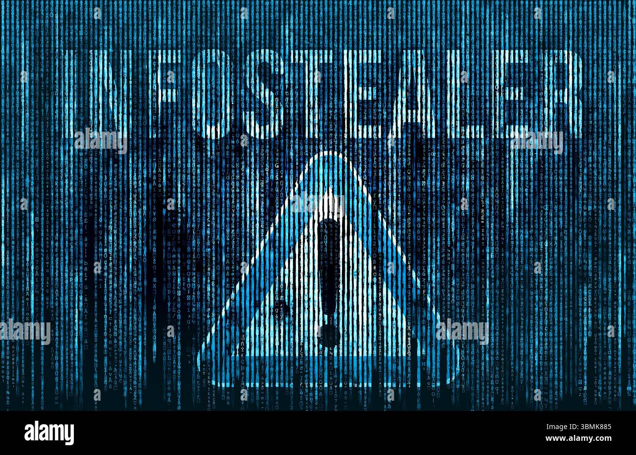 Infostealer malware - Cyber Threat Stealing Sensitive Data Foto Stock