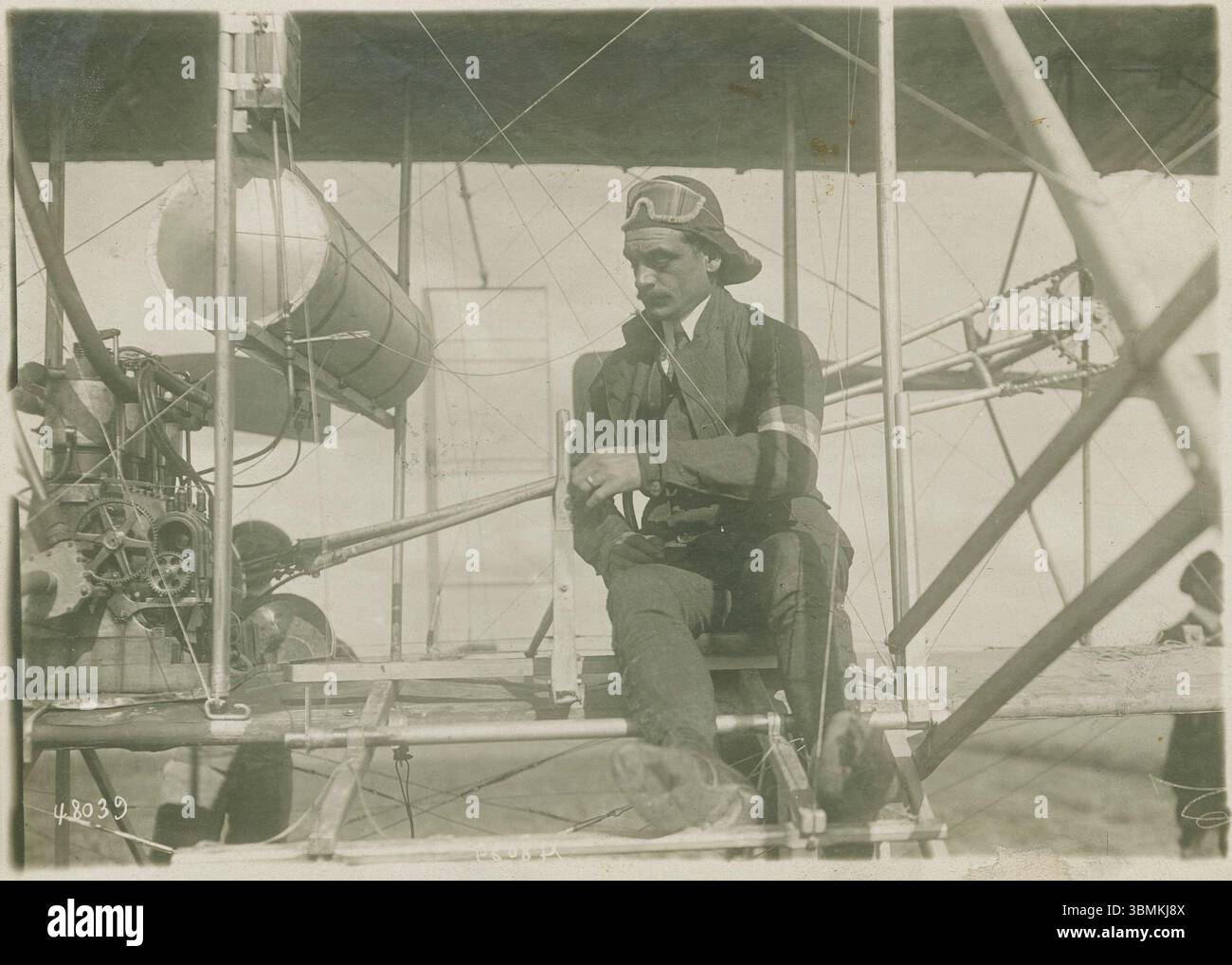 L'aviatore francese Eugène Lefebvre. Foto Stock