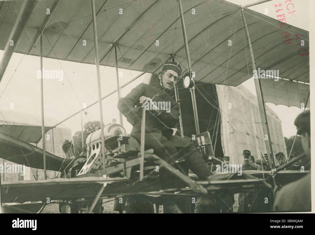 L'aviatore francese Louis Paulham. Foto Stock