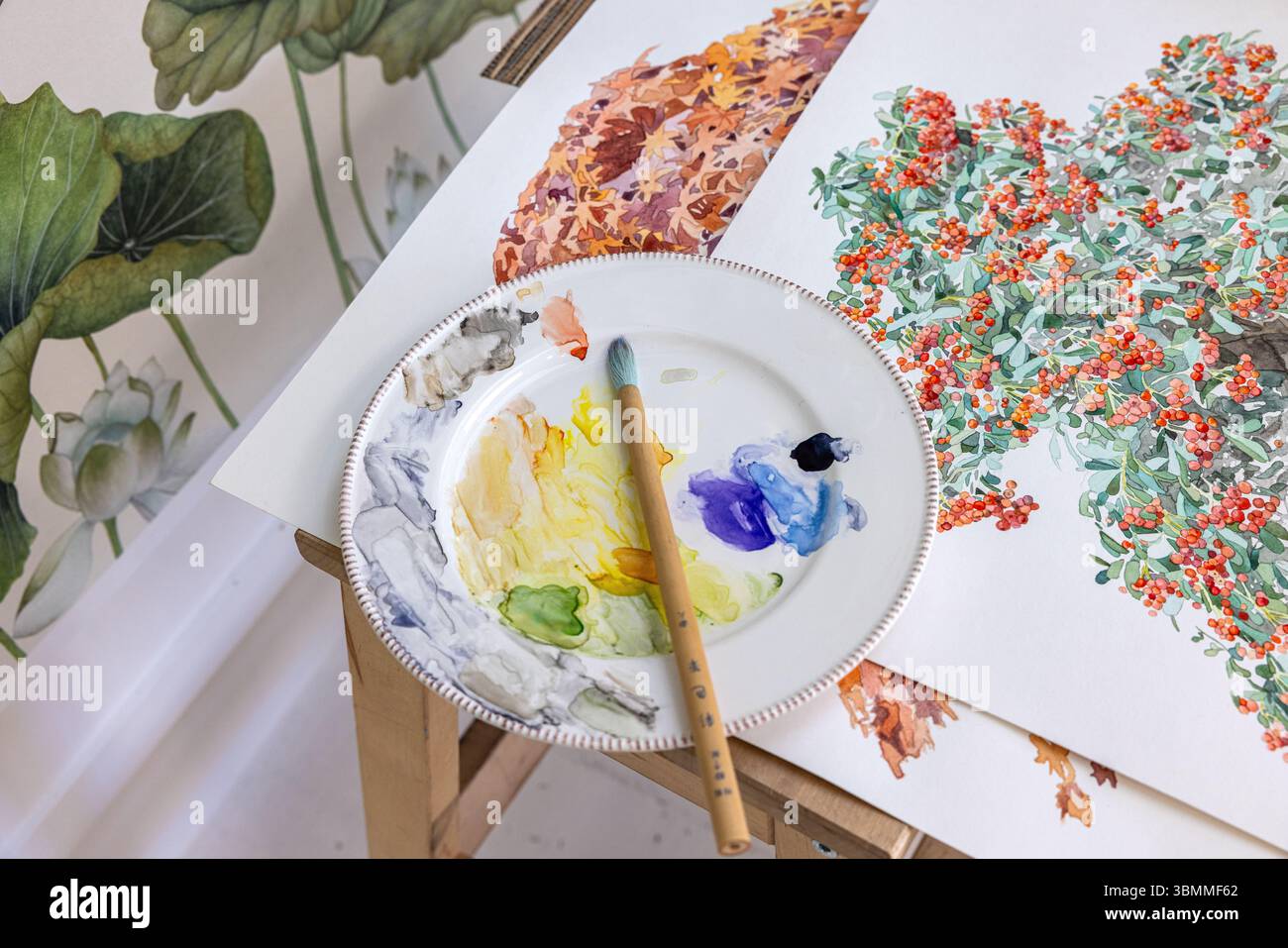 Cole & Son: L'iconica casa di carta da parati britannica dal 1875, rinomata per la carta da parati lavorata a mano Foto Stock