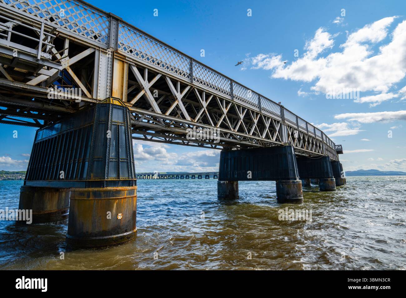 Tay Rail Bridge, Dundee, Scozia, Regno Unito Foto Stock