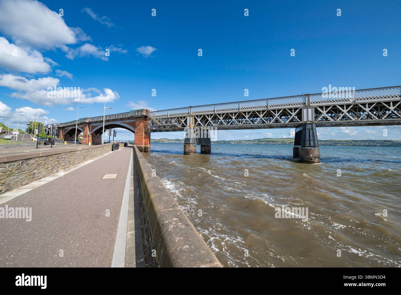 Tay Rail Bridge, Dundee, Scozia, Regno Unito Foto Stock