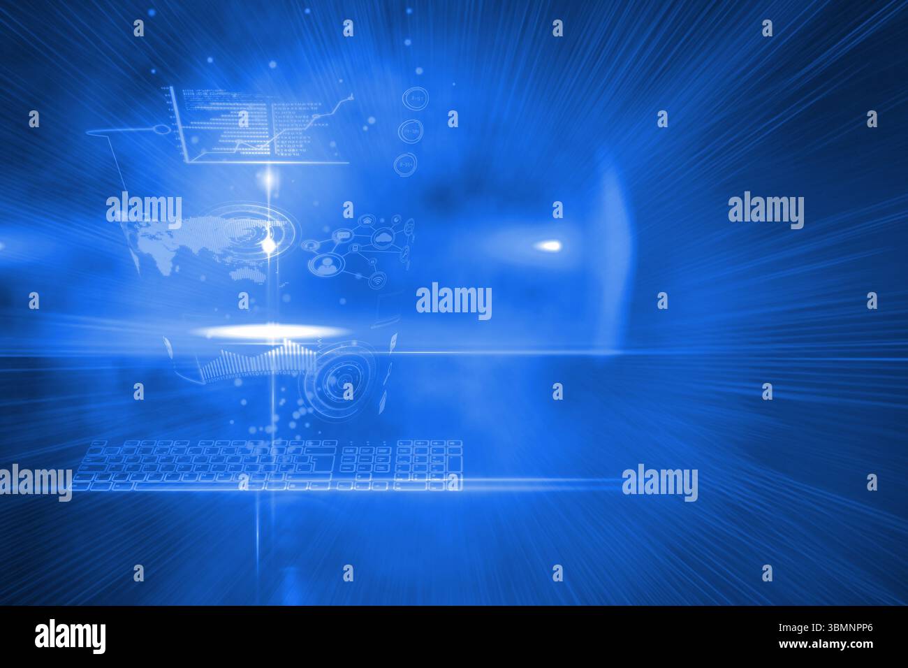 La tecnologia avveniristica interfaccia Foto Stock