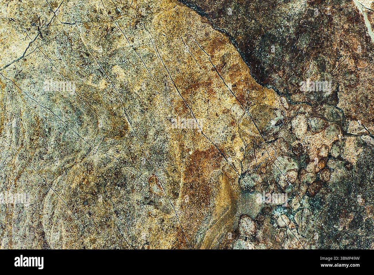 Grunge pietra Tile Texture. Disegno decorativo dell'astratto della pietra. Superficie incrinata Foto Stock