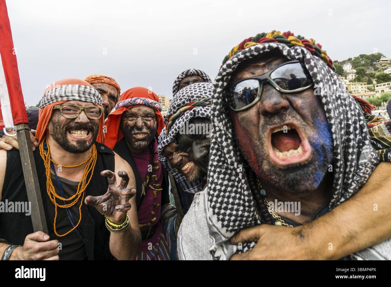 Es Firo, Mori e cristiani celebrazione della vittoria sui corsari barbareschi dell'11 maggio 1561, Soller, Maiorca, Isole Baleari, Spagna, Europa Foto Stock