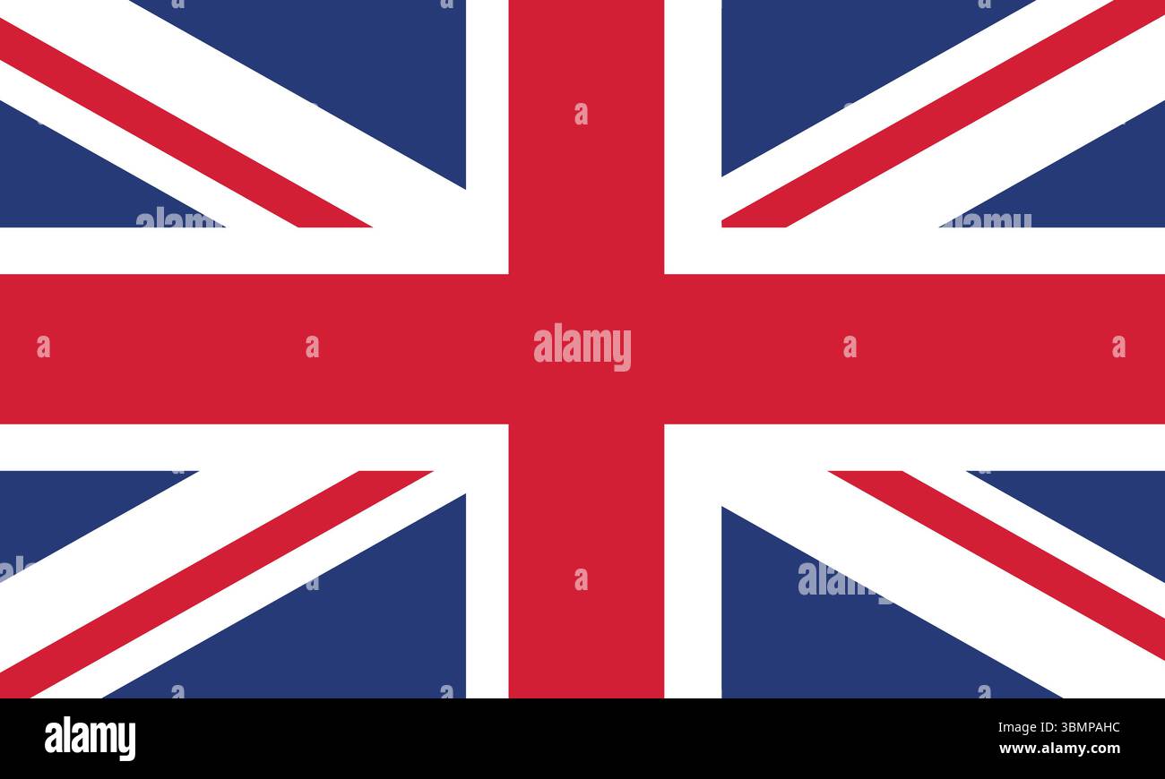 Illustrazione del vettore della bandiera nazionale del Regno Unito Illustrazione Vettoriale