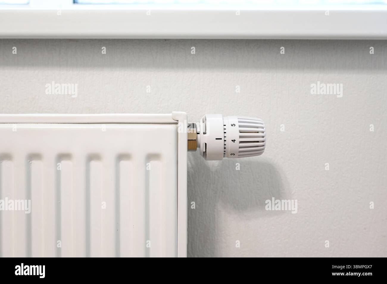 Radiatore, batteria di riscaldamento nella stanza Foto Stock