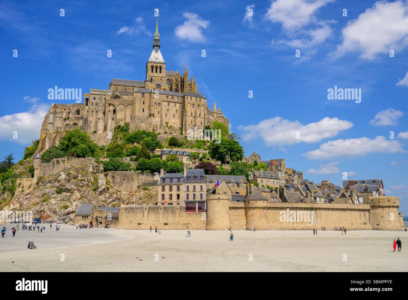 Mont St Michel, Normandia, Francia Foto Stock
