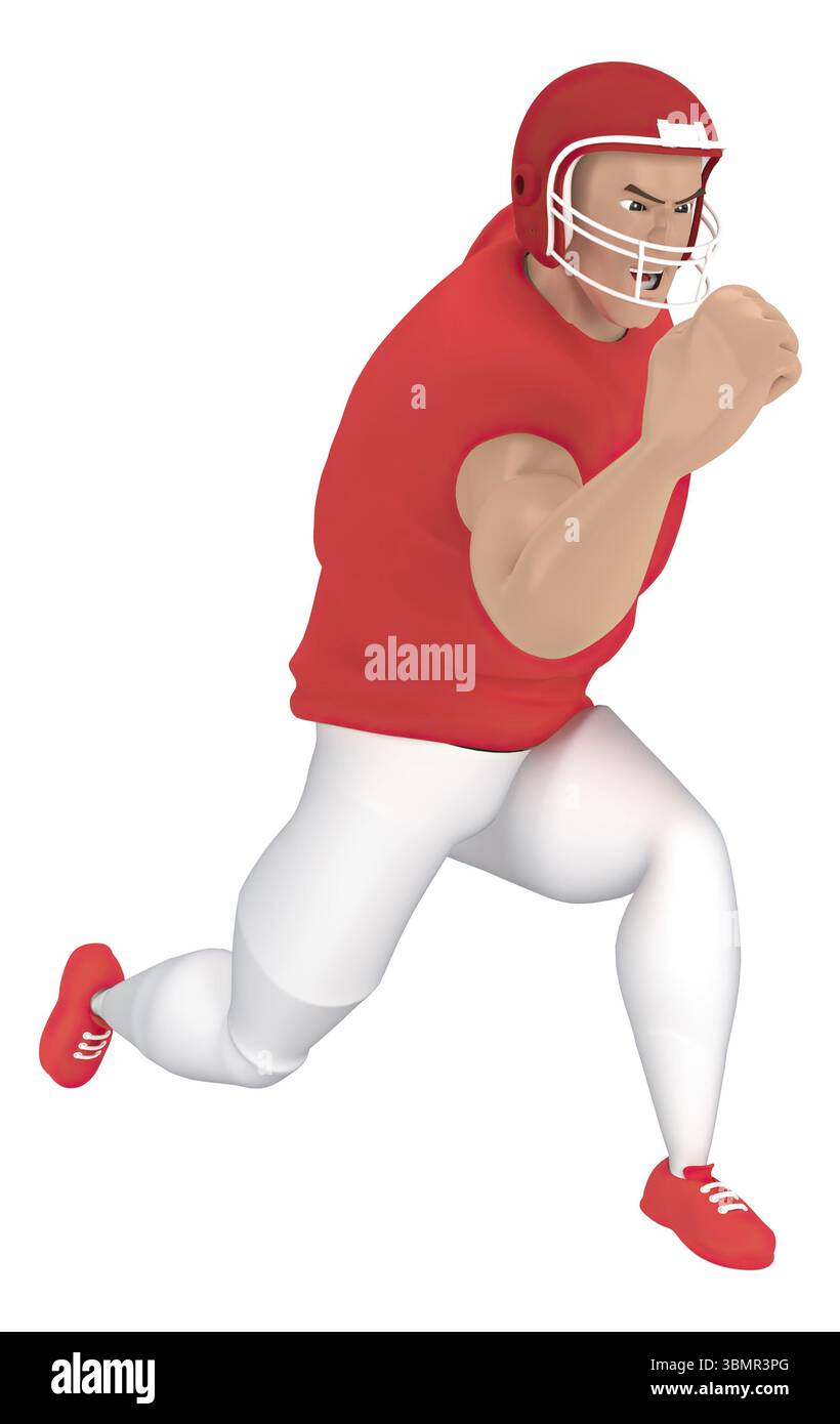 Personaggi sportivi isometrici giocatori di football americano . Rendering 3d dei giocatori di calcio Foto Stock Personaggi sportivi isometrici giocatori di football americano . Rendering 3d dei giocatori di calcio Foto Stock