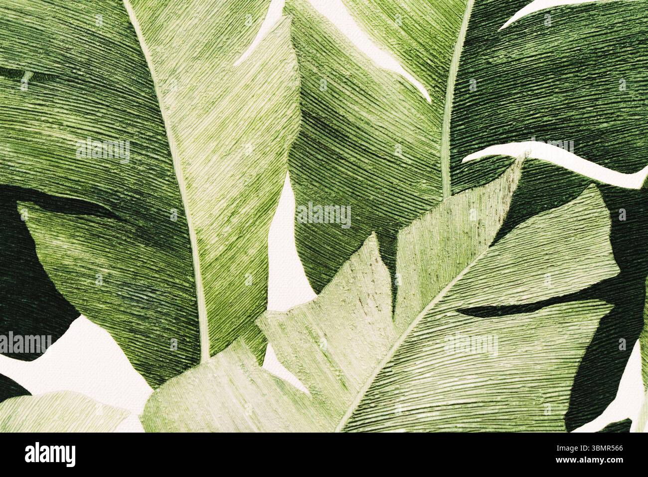 Piante tropicali modello Wallpaper Design Foto Stock