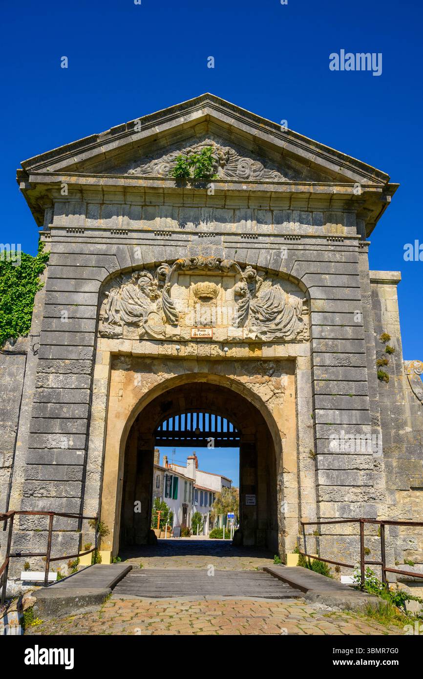 Toiras gate Saint-Martin-de-Ré, Île de Ré, Charente-Maritime, Francia Foto Stock