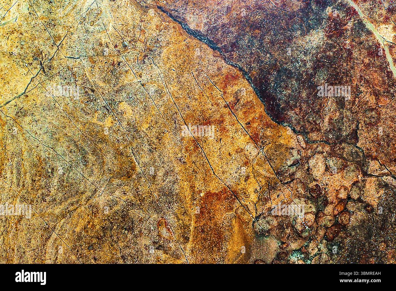 Texture piastrelle in pietra di marmo. Superficie incrinata. Design in pietra decorativa astratta Foto Stock