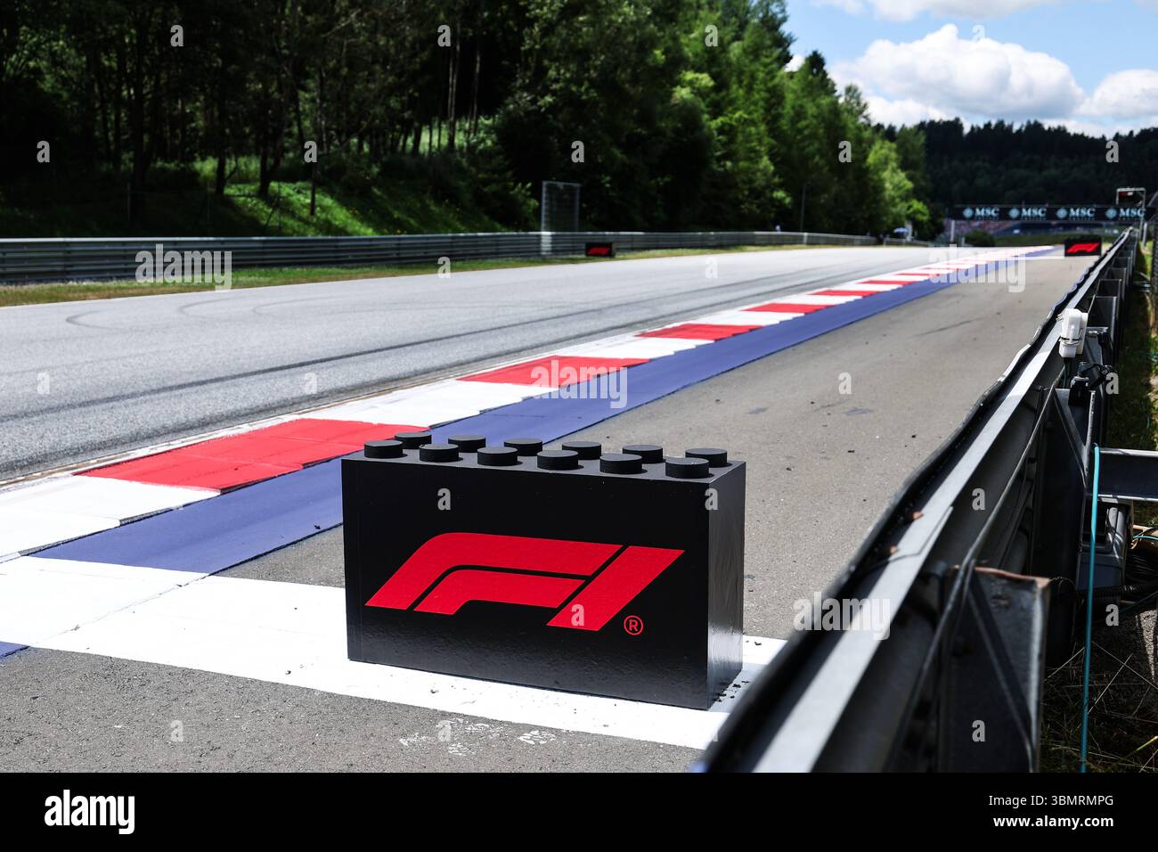 Blocco F1 Lego durante il Gran Premio d'Austria di Formula 1 MSC Cruises 2025, undicesimo appuntamento del Campionato del mondo di Formula 1 FIA 2025 dal 27 al 29 giugno 2025 sul Red Bull Ring, a Spielberg, Austria Foto Stock