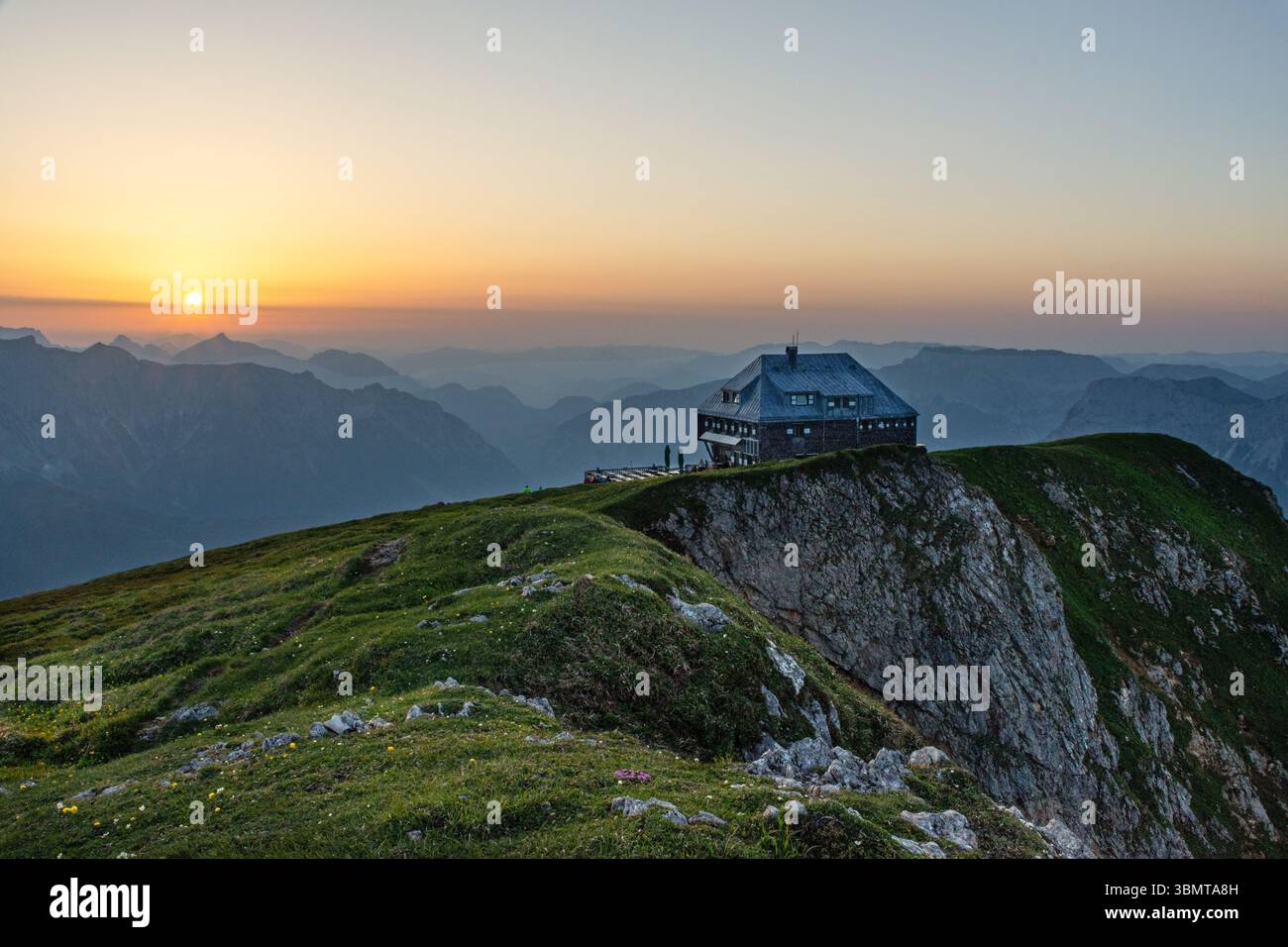 Rifugio Eisenerzer Reichenstein e Reichenstein in Stiria, Austria Foto Stock